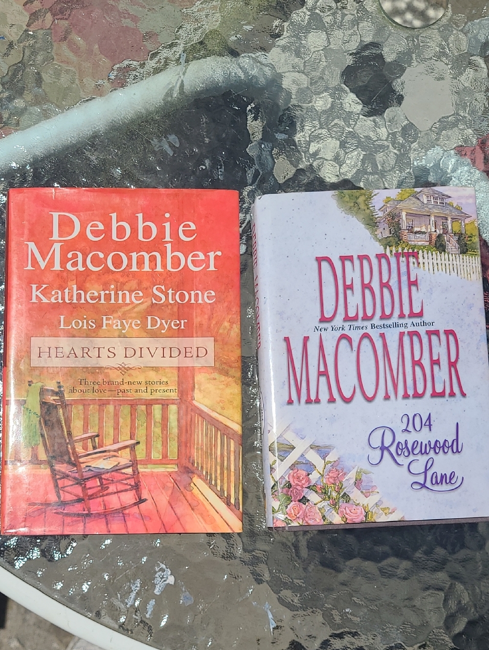Debbie Macomber set of 2 Hard Cover Hearts Divided & 204 Rosewood Lane Books